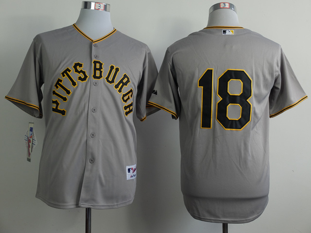 Men Pittsburgh Pirates 18 Walker Grey Throwback 1953 MLB Jerseys